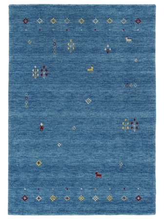 Gabbeh Giza 140X200 Liten Blå Ullmatta