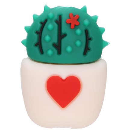 Söt Kaktus Kabelskydd Praktisk Laddningskabel Organizer för Mobiltelefon Surfplatta Datakablar Rosa Vit