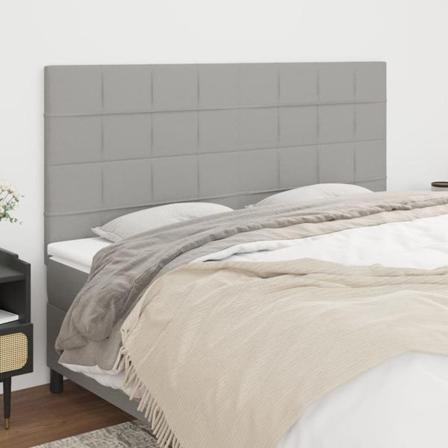 Vidaxl Huvudgavlar 4 St Ljusgrå 100x5x78/88 Cm Tyg Grå