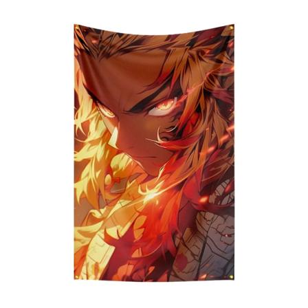 90X150CM D-Demon-Slayers Flag Polyester Digital Trykt Spil Tapet Gardin Til Dekoration ZH4924 60 x 90cm