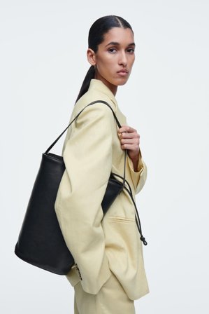 COS Bucket Bag - Leather in Black - Women