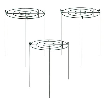 3 set pionitukia, kasvituki kaarilla ja ritilällä sekä 4 jalalla, kasvituki, kukkatuki