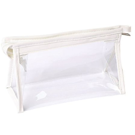 Liten søt gjennomsiktig pennveske for barn, gutter, tenåringer, jenter, voksne, skole, kontor, stasjonær