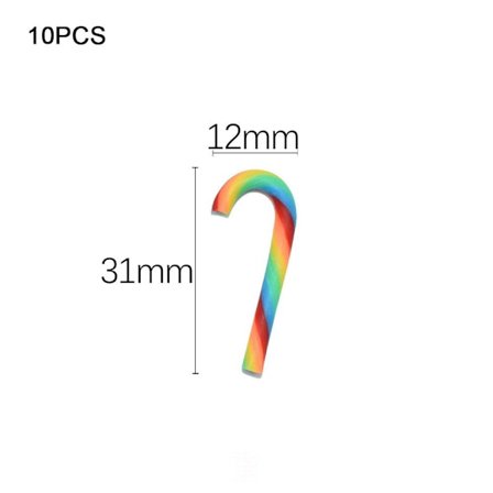 10 stk. Julestokke smykker fremstilling af ornamenter SCOLOR 4 FARVE 4