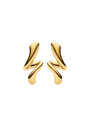 Maria Black Coil Curl Studs Gold Earrings Smycken & klockor Dam Guld ONESIZE