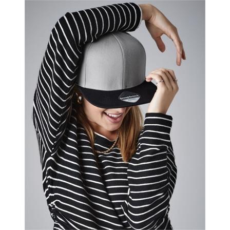 Unisex Baseball Cap med To Farver - Voksen - One Size - Sort/Grå Black/Grey