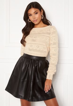 VERO MODA Threed LS Boatneck Blouse Birch Klær