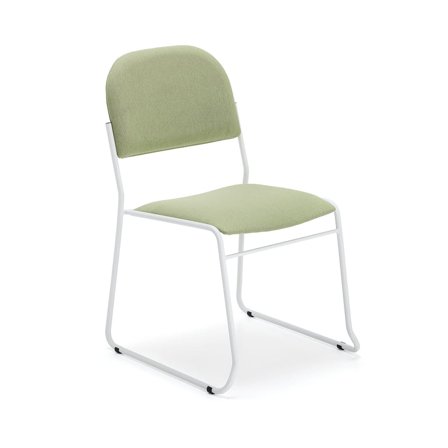 Stol, grønn/hvit