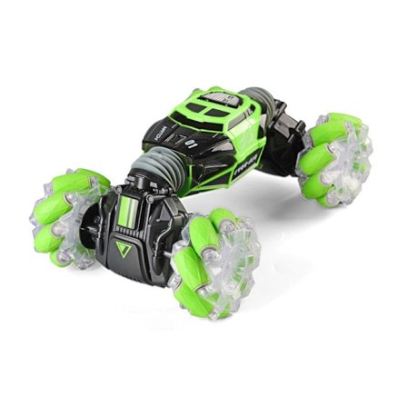 RC-temppukokilpailuauton lelu käsiliikkeen ohjauksella - Vihreä