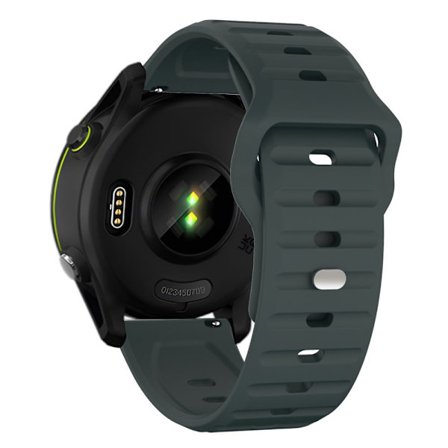 KALEBOL 20mm silikonerem til Huawei Watch GT 3 42mm / GT 3 Pro 43mm Wave Design Watch Band - Mørkegrøn