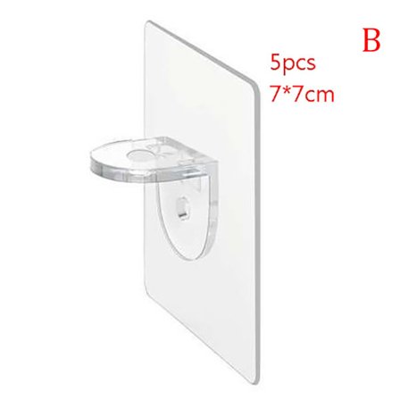 5 stk. stansefri garderobe lagdelt skillevegg spikerfri lim L