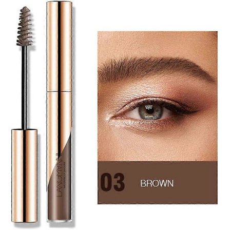 Øyenbrynsgel, Øyenbrynsfarge/Øyenbrynstint/Semi-permanent øyenbrynsgel Tattoo Brow Vanntett Svettebestandig, Hurtigtørkende, Brynsgel (Lys Brun)