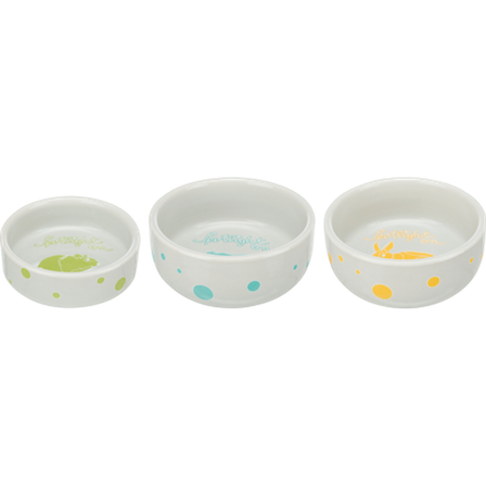 Trixie - Keramisk skål Tegneserie-kaniner 250 ml / ø11 cm - Smådyr - Matplass og vannflasker - Smådyrskåler og sandskåler - ZOO.no