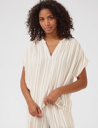 Kaffe Kamilia Wing Sl Blouse - Beige - 38