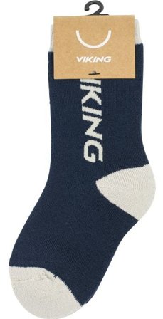 Viking Play Wool Thermo Socks Kids Navy