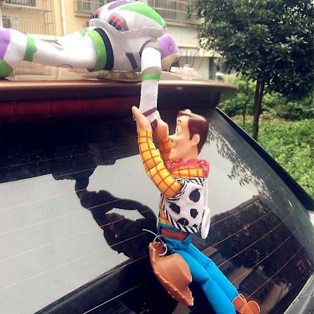 Bil Tagdekoration Dukke Bil Hale Sjov Dukke Bil Udvendig Dekoration Gave Til Far (buzz Rescue Woody (uden Hætte))