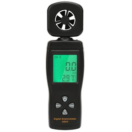 Anemometer Luftstrømsmåler, Mini Digital Anemometer 0,3-30m/s