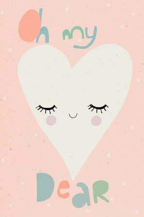 Pelcasa - Poster Oh My Dear - Rosa - Postere & bilder - Fra Homeroom