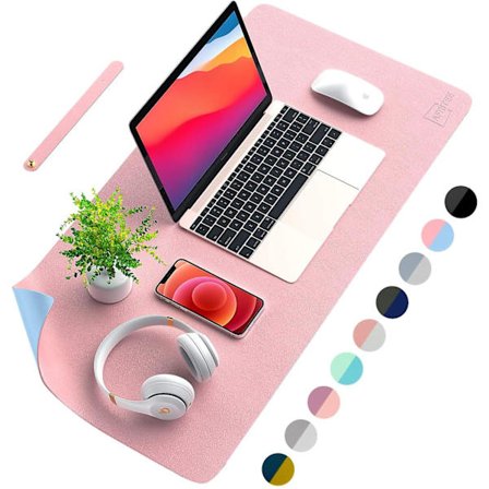 Sunrain Skrivbordsmatta Skrivbordsskyddsmatta - Dual Side Pu Läder Skrivbordsmatta Stor musmatta