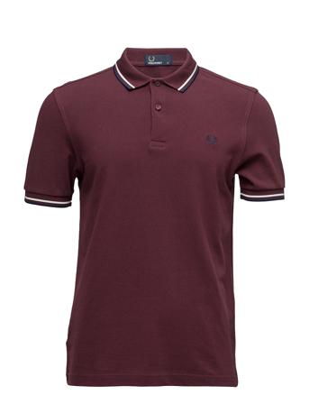 Twin Tipped Fp Shirt Polos Short-sleeved Punainen Fred Perry