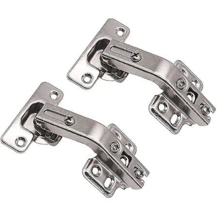2 kpl 135 asteen taittuvia kaappioven saranat keittiöön ja kylpyhuoneeseen, kaksi reikää, nikkelillä päällystetty rauta, onnellinen