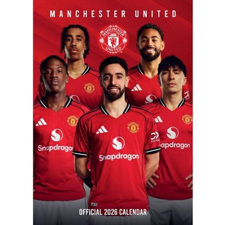 Manchester United FC 2026 A3 Vægkalender One Size Flerfarvet Multifarvet One Size