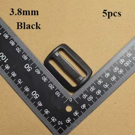 5st Tri Glide Slider Stege Låsspännen SVART 3,8MM
