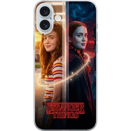 Yhteensopiva Puhelinkuori Apple iPhone 16 Plus Jakaloitunut muotokuva Max Mayfieldin välillä arkipäivä ja tumma rinnakkaismaailma Stranger Things-