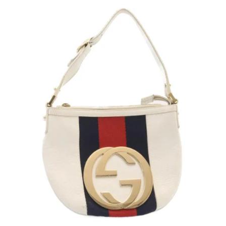 Gucci Vintage, Pre-owned Leather gucci-bags Wit, Dames, Maat:ONE Size,leer