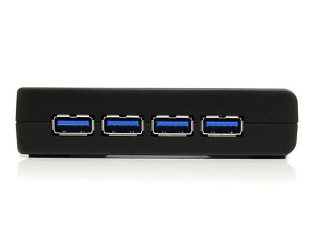 StarTech 4-Port USB 3.0 SuperSpeed Hub with Power Adapter - Portable Multiport USB-A Dock IT Pro - USB Port Expansion Hub for PC/Mac (ST4300USB3) -
