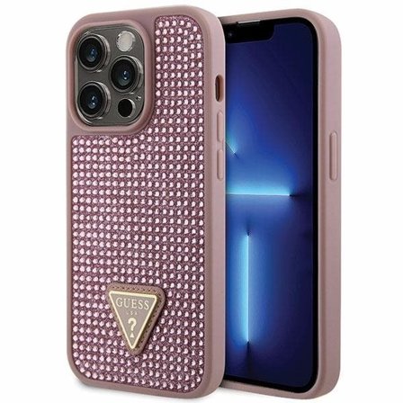 Guess GUHCP14LHDGTPP iPhone 14 Pro 6,1" rosa/rosa hardcase Rhinestone Triangle