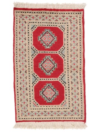 Pakistan Bokhara 2Ply Rug Hand Knotted 63X102 Orange/Dark Red Pakistan