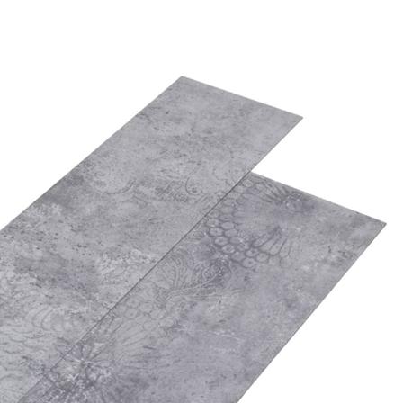 Vidaxl Ej Självhäftande Pvc-golvplankor 4,46 M² 3 Mm Cementgrå Grå