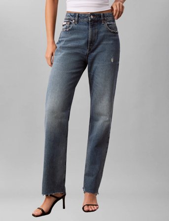 Calvin Klein Jeans High Rise Straight Memphis - Blue - RG/29