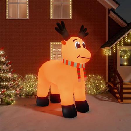 Vidaxl Uppblåsbar Julren Med Leds 400 Cm Orange