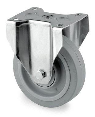 Tente 3478UFP160P63 Industrihjul fast, elastic, platta 137x105 Ø160 mm, Garageinredning & förvaring