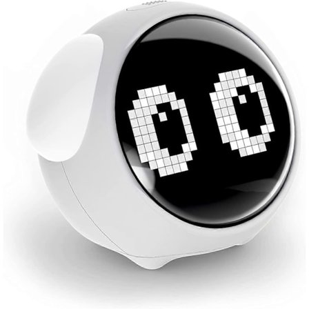 MikoDream Lasten Herätyskello, Kaksoishälytysasetus, Säädettävä Kirkkaus Yövalo, Ääniohjattu, Torkku, Lämpötilan Tunnistus, Herätys A