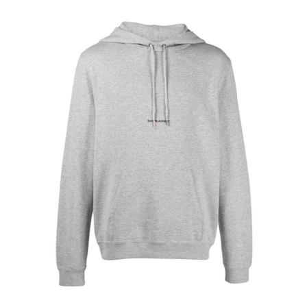 Saint Laurent, Hoodies Grijs, Heren, Maat:L,print