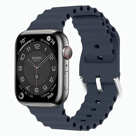 Ocean-rem for Apple Watch-rem 45mm 44mm 40mm 41mm 42mm 38mm Ultra 49mm Kvinner Menn, Sportrem Justerbar Silikonrem