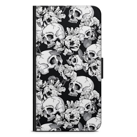 Bjornberry Plånboksfodral iPhone 12 Pro - Dödskallar & Rosor