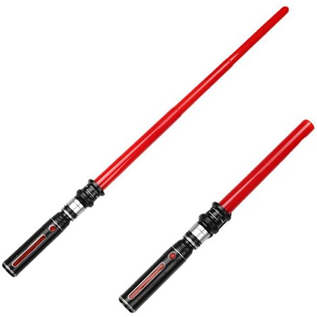 LED-ljusstjärna för barn, Star Wars-ljusstjärna, glidande och böjbar leksakssvärd med ljud, ljusstjärna för karnevalröd