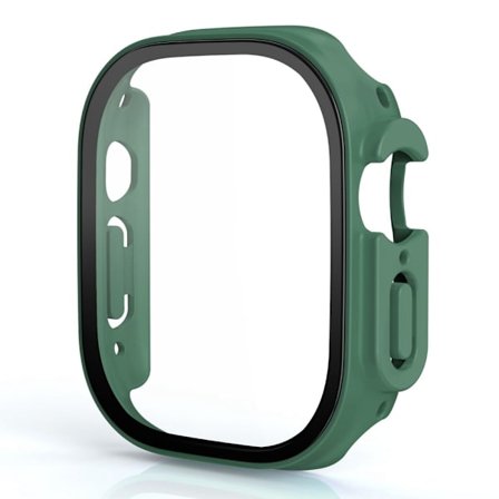 Apple Watch Ultra cover with tempered glass screen protector - Army Green