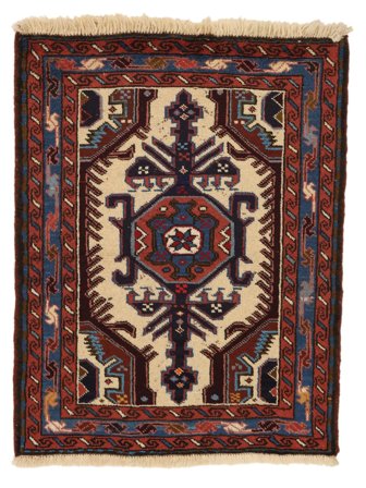 Ardebil Rug 73X93 Black/Dark Red Wool, Persia