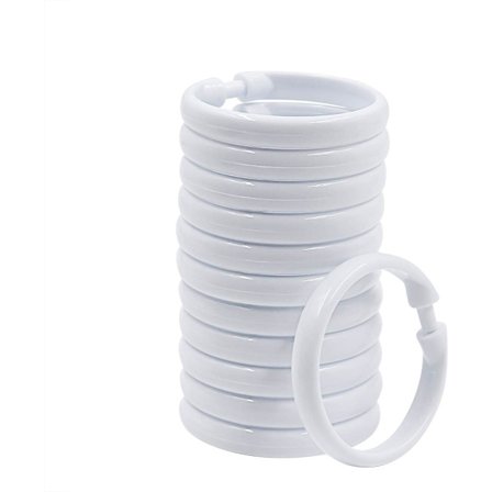 12 stk. bruseforhængsringe i plast