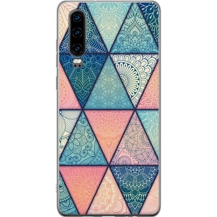 Kompatibelt Mobildeksel til Huawei Huawei P30 Mandala Triangler