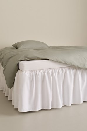 Jotex - Sengeteppe Med Volanger Økologisk Høyde 45 Cm Hvit - ZACK - Kjøp Sengekapper hos Jotex