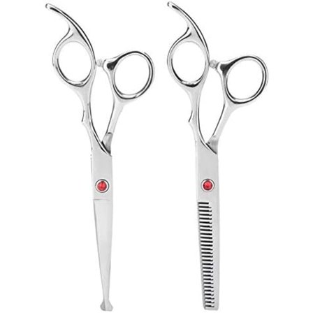 2 kpl Ammattimaiset hiustenleikkuusakset Pyöreäkärkiset sakset Vauvan hiustenleikkuusakset vauvalle (Punainen)