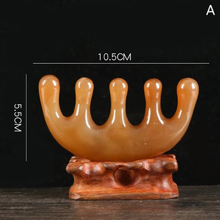 Naturliga Oxhorn Gua Sha Verktyg Skrapning Helkroppsmassage Bredtandad Kam Huvudmassage Hårborste Vårdverktyg~04088