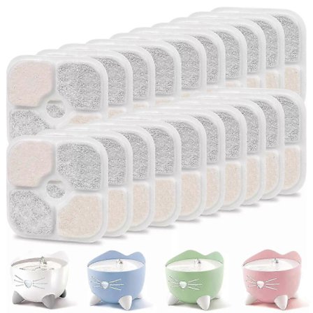 20-pak - Erstatningsfiltre til drikkefontæne til Catit PIXI Edition 5 5