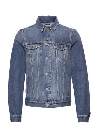 Classic Trucker Jacket With Label Detail Blue Scotch & Soda